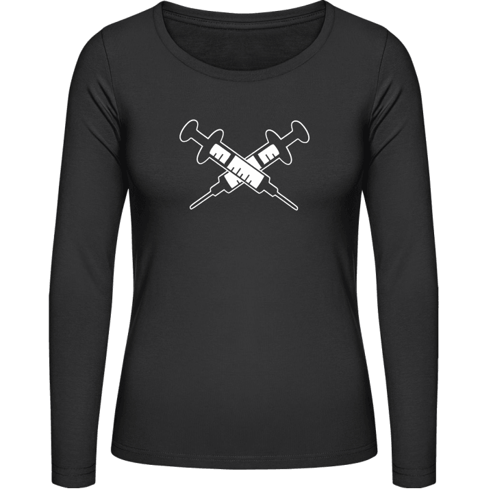Crossed Injections Langermet skjorte for kvinner contain pic