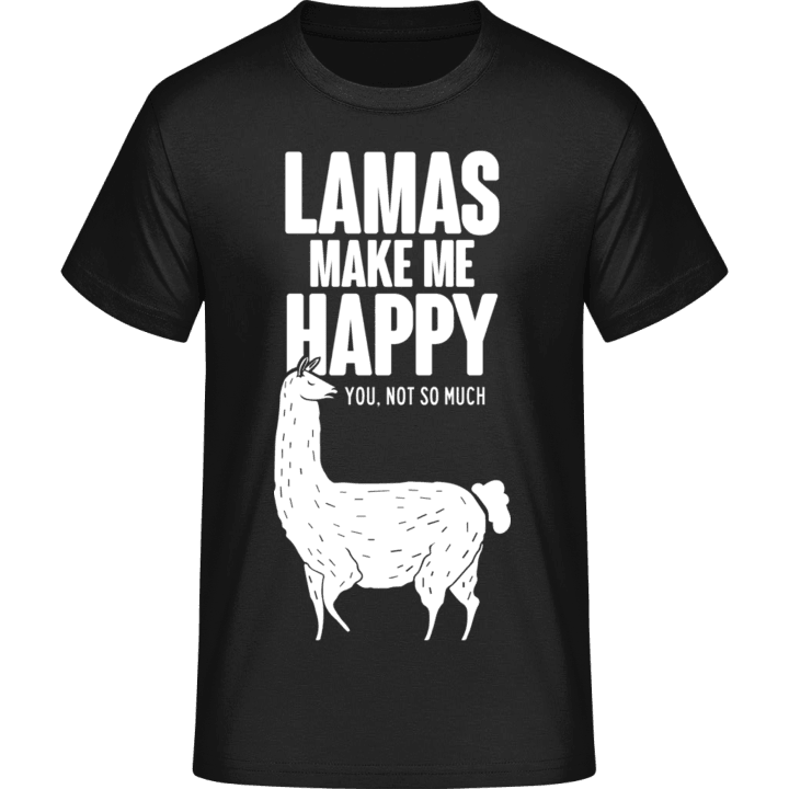Llamas Make Me Happy T-Shirt contain pic
