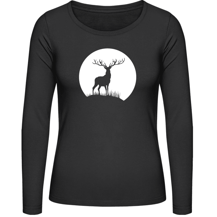 Deer in Moonlight Frauen Langarmshirt 0 image