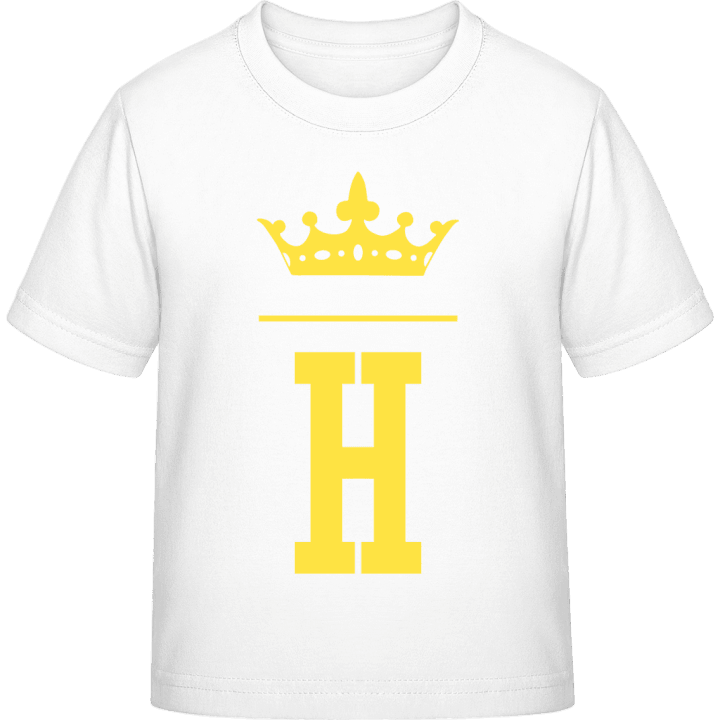 H Initial Name Crown T-shirt pour enfants contain pic
