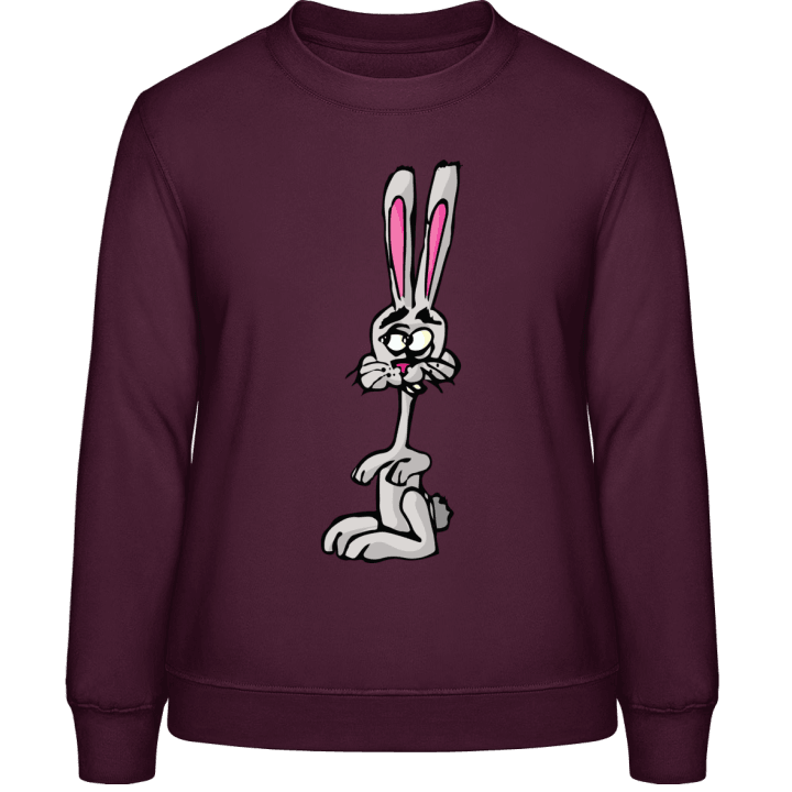 Grey Bunny Illustration Women Sweatshirt 0 image