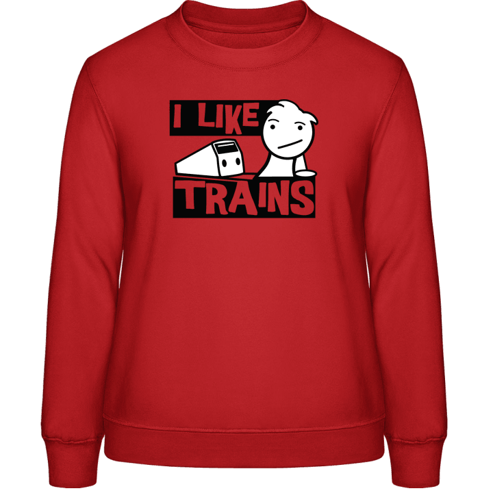 I Like Trains Sweatshirt för kvinnor 0 image