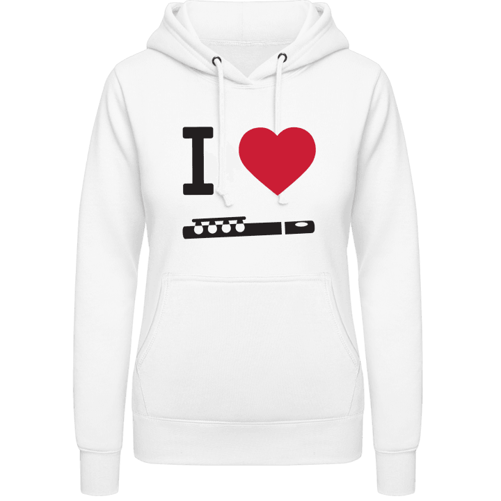 I Heart Flute Vrouwen Hoodie contain pic