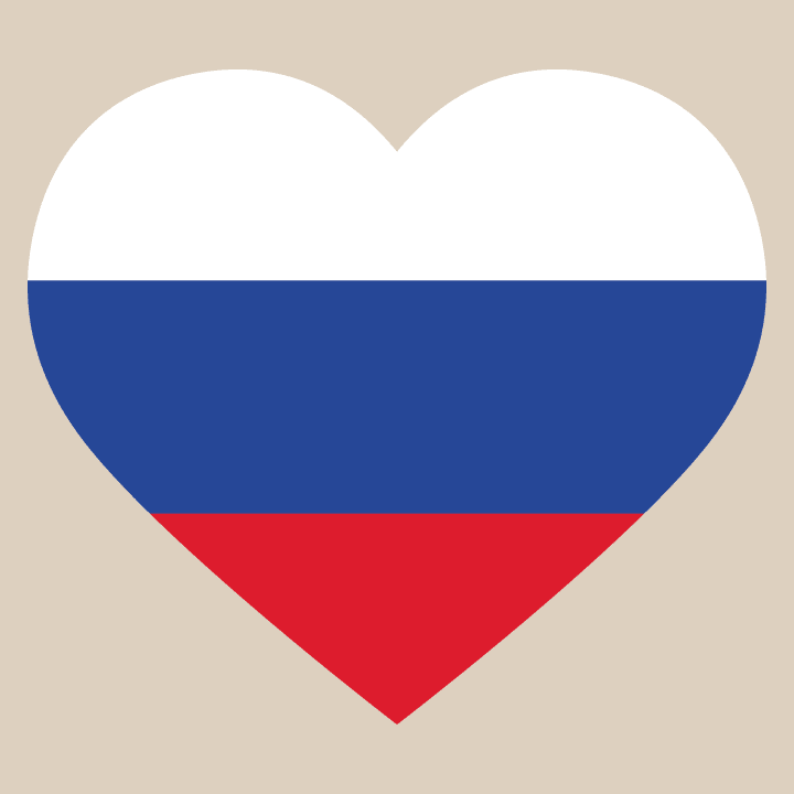 Russia Heart Flag T-shirt à manches longues pour femmes 0 image