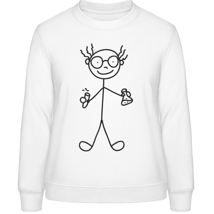 Funny Chemist Character Sweatshirt för kvinnor contain pic