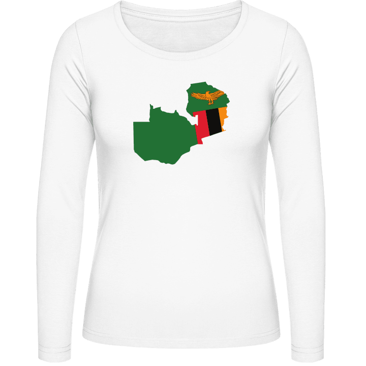 Sambia Map Langermet skjorte for kvinner contain pic