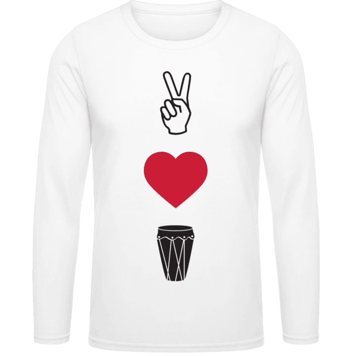 Peace Love Percussion Langarmshirt contain pic