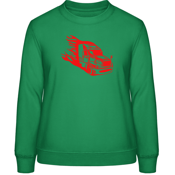 Truck On Fire Vrouwen Sweatshirt contain pic