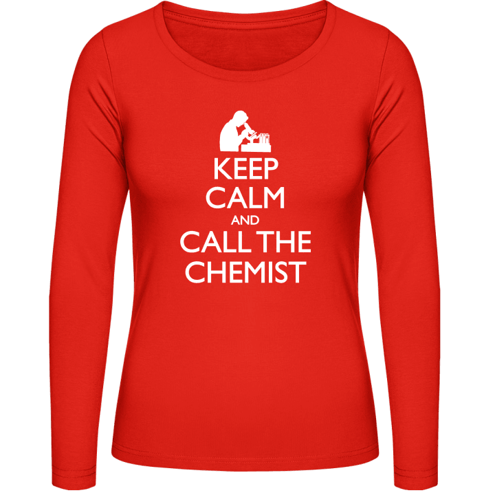Keep Calm And Call The Chemist Langermet skjorte for kvinner contain pic