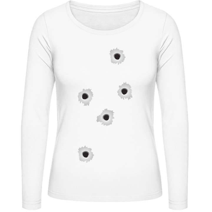Bullet Shots Effect Langermet skjorte for kvinner contain pic