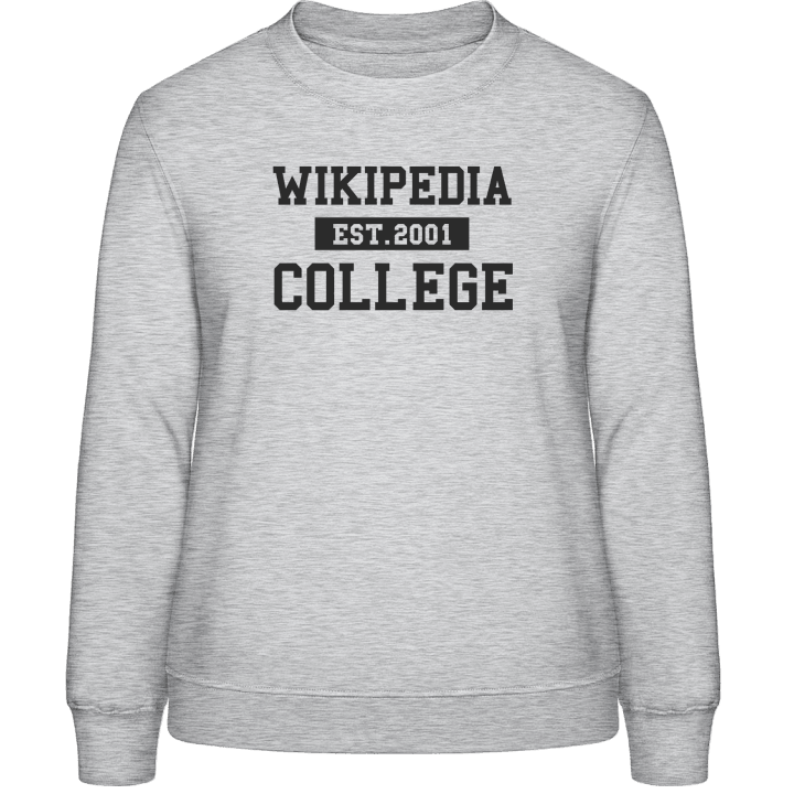 Wikipedia College Frauen Sweatshirt contain pic
