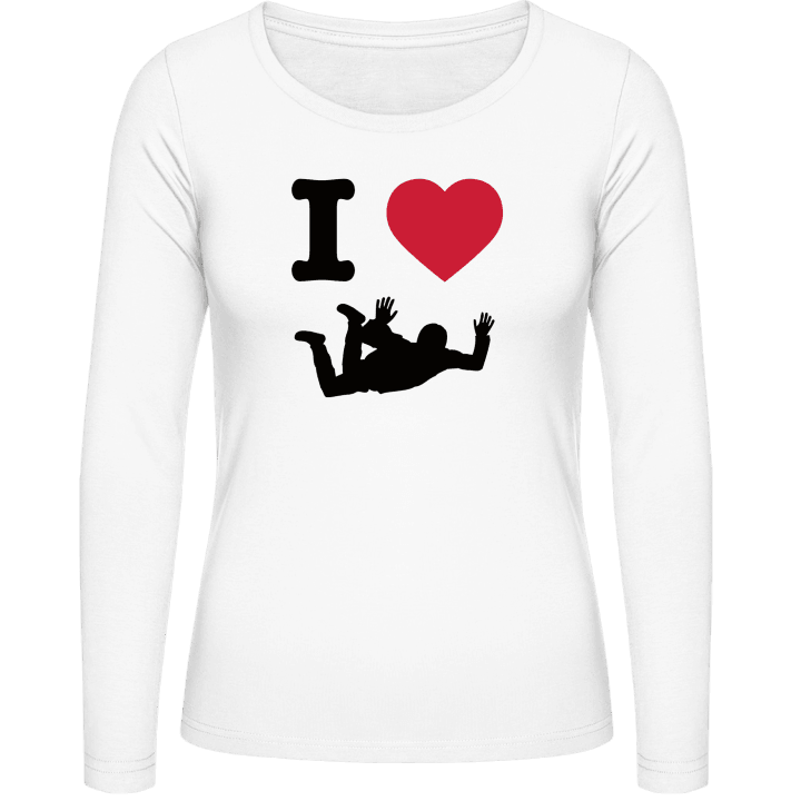 I Heart Skydiving Vrouwen Lange Mouw Shirt contain pic