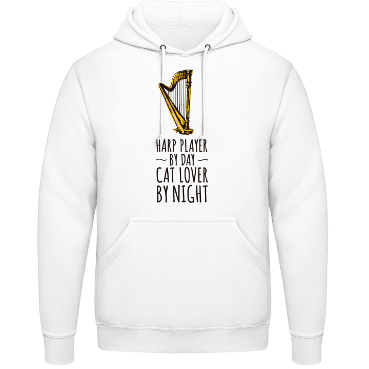 Harp Player by Day Cat Lover by Night Hoodie contain pic