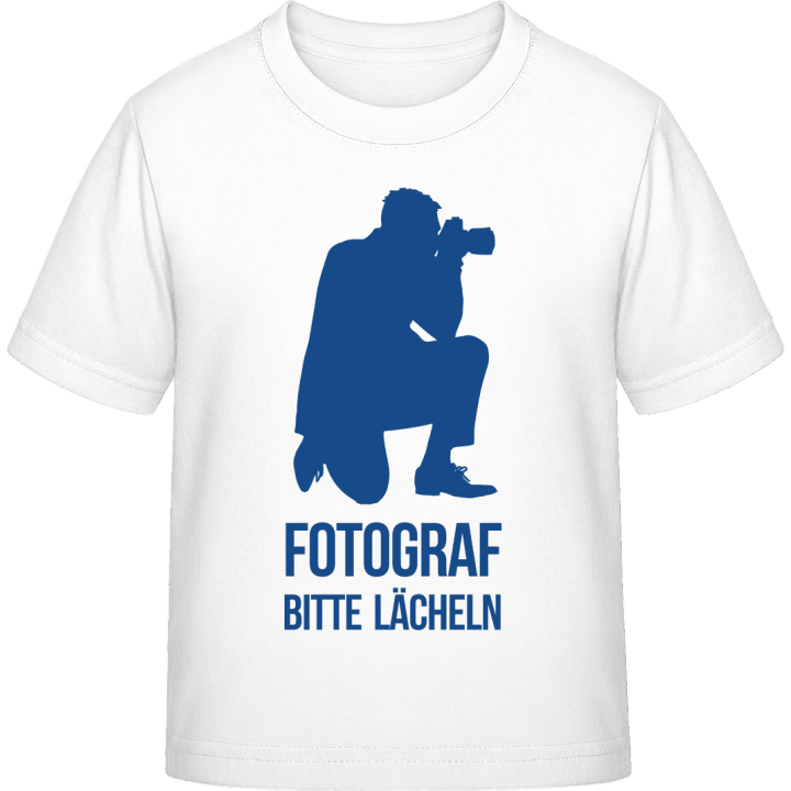 Fotograf bitte lächeln T-skjorte for barn contain pic