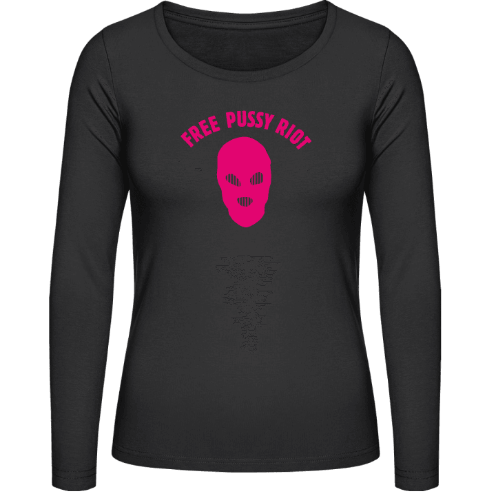 Free Pussy Riot Mask Langermet skjorte for kvinner contain pic
