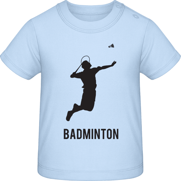 Badminton Player Silhouette Baby T-skjorte contain pic