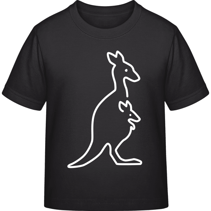 Kangaroo With Baby Lineart Kinderen T-shirt 0 image