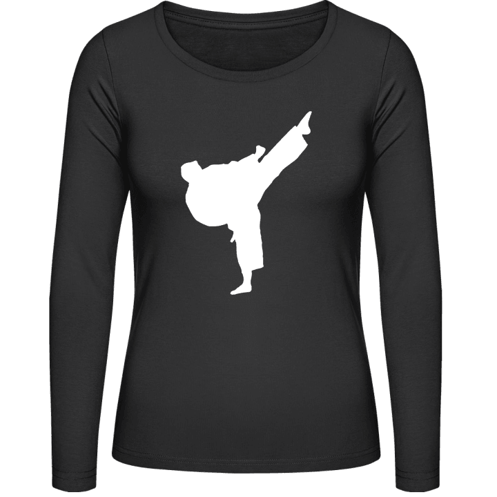 Taekwondo Fighter Camisa de manga larga para mujer contain pic