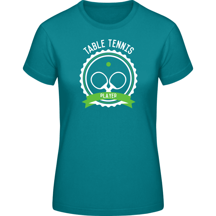 Table Tennis Player Crest T-skjorte for kvinner contain pic