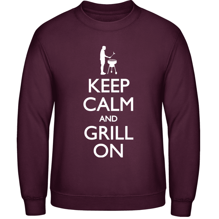 Keep Calm and Grill on Sudadera contain pic