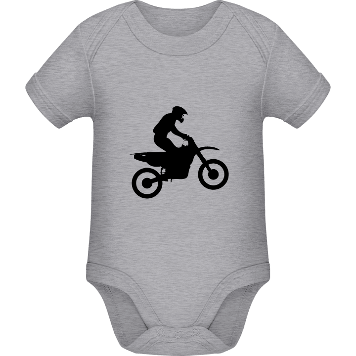 Motocross Driver Silhouette Baby Strampler 0 image