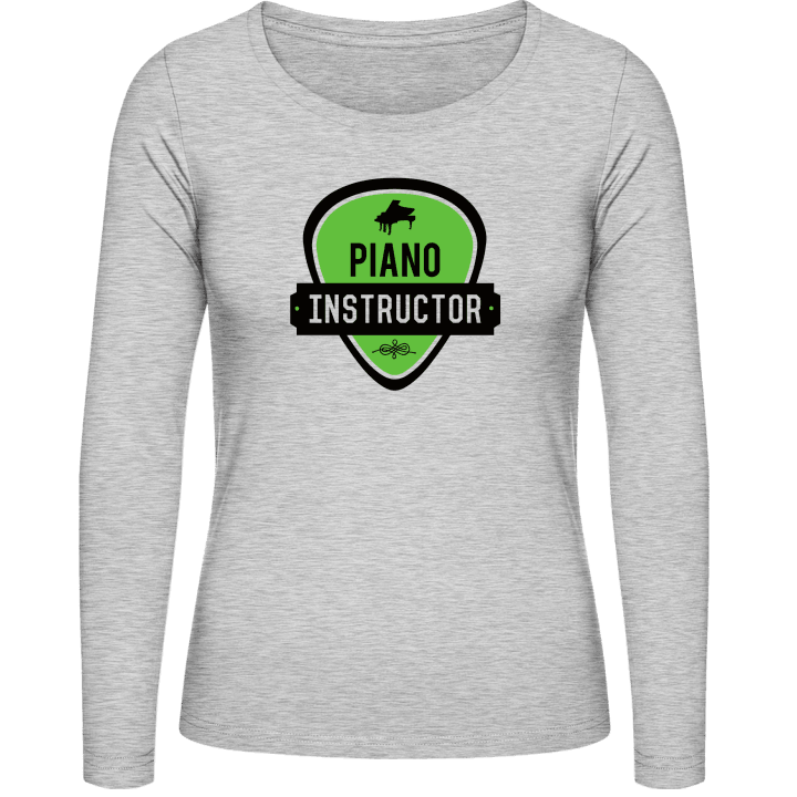Piano Instructor Langermet skjorte for kvinner contain pic