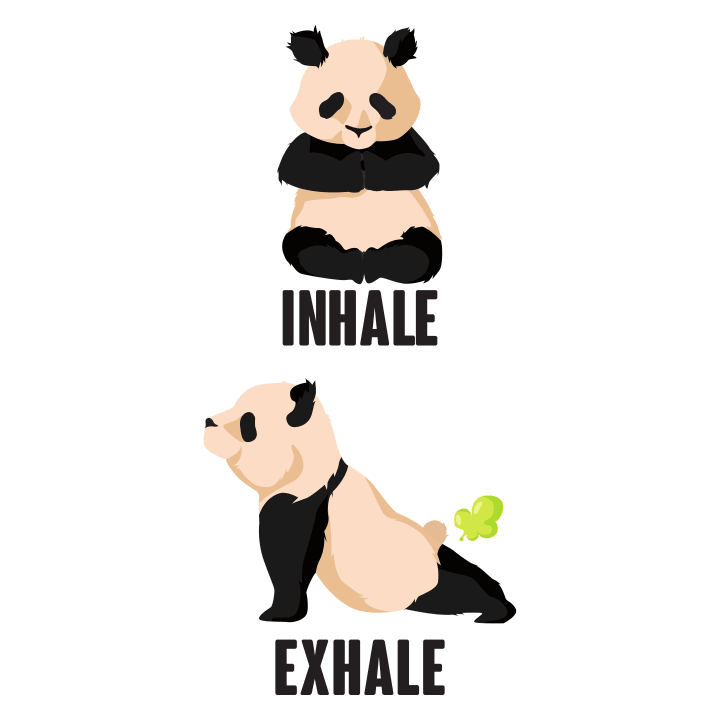 Inhale Exhale Panda  Borsa in tessuto 0 image