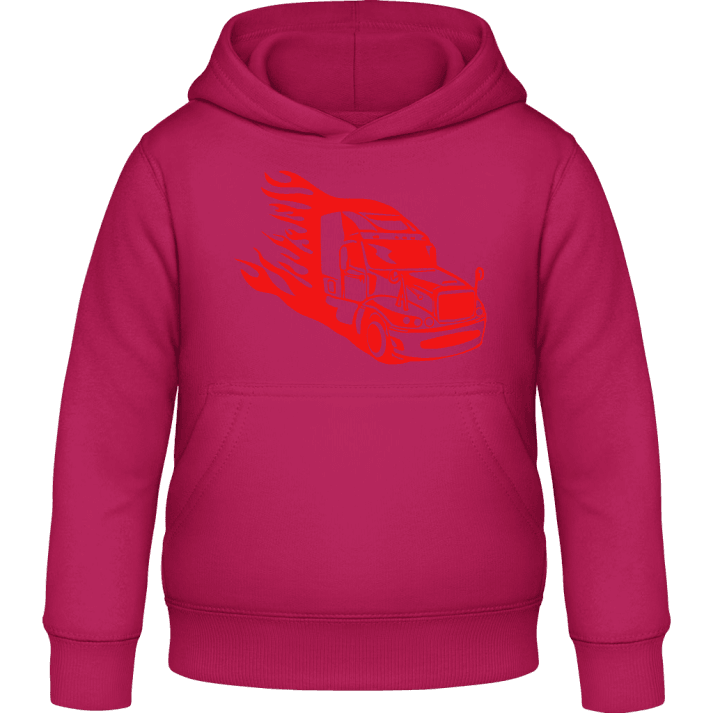 Truck On Fire Kids Hoodie contain pic