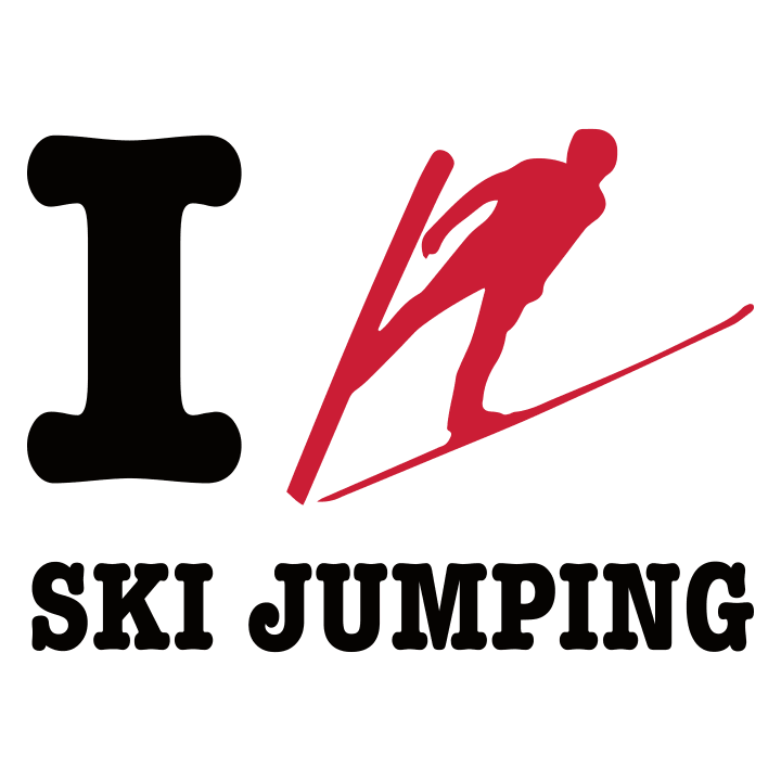 I Love Ski Jumping Vrouwen Lange Mouw Shirt 0 image