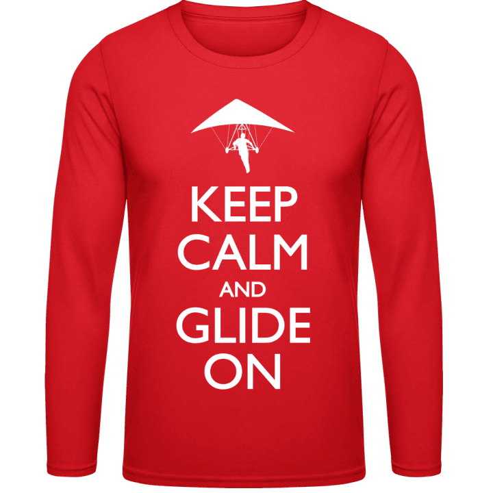 Keep Calm And Glide On Hang Gliding T-shirt à manches longues contain pic