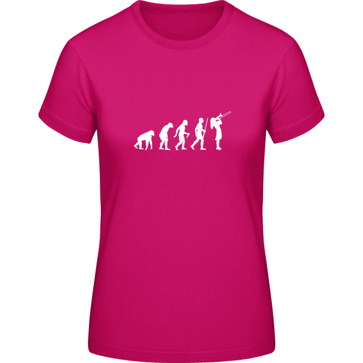 Female Trombone Player Evolution T-shirt til kvinder 0 image