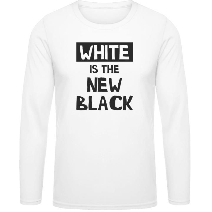 White Is The New Black Slogan Shirt met lange mouwen 0 image