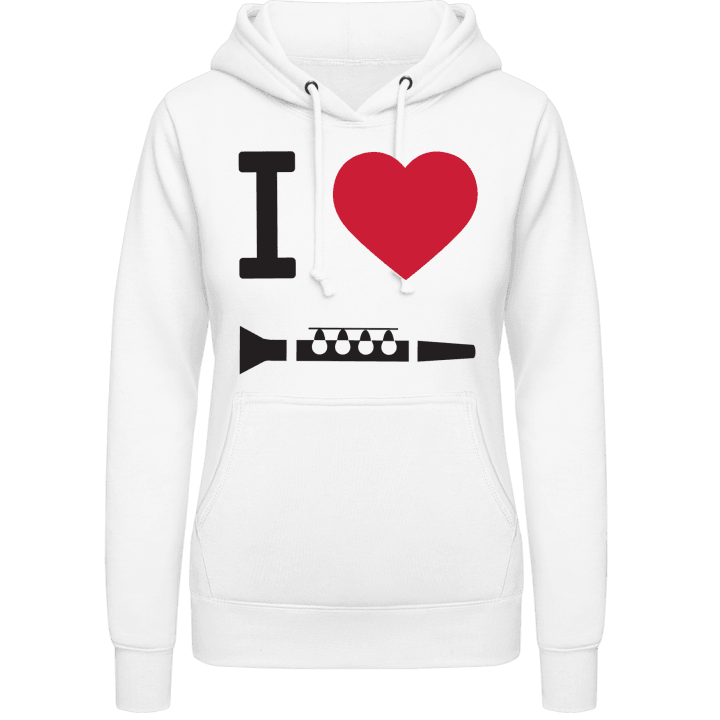 I Heart Clarinet Vrouwen Hoodie contain pic