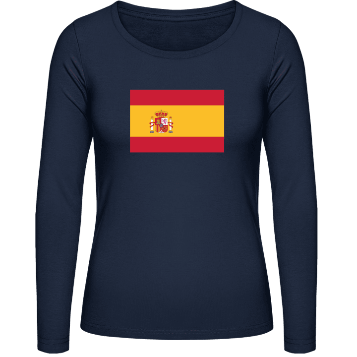 Spain Flag T-shirt à manches longues pour femmes contain pic