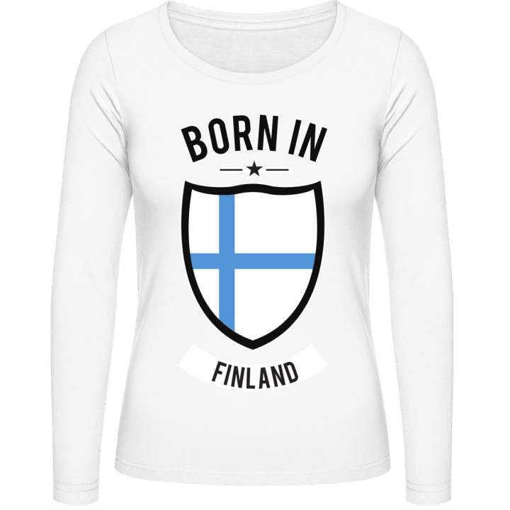Born in Finland Langermet skjorte for kvinner 0 image