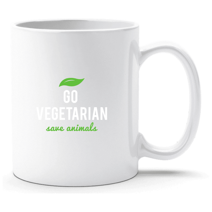 Go Vegetarian Save Animals Taza contain pic