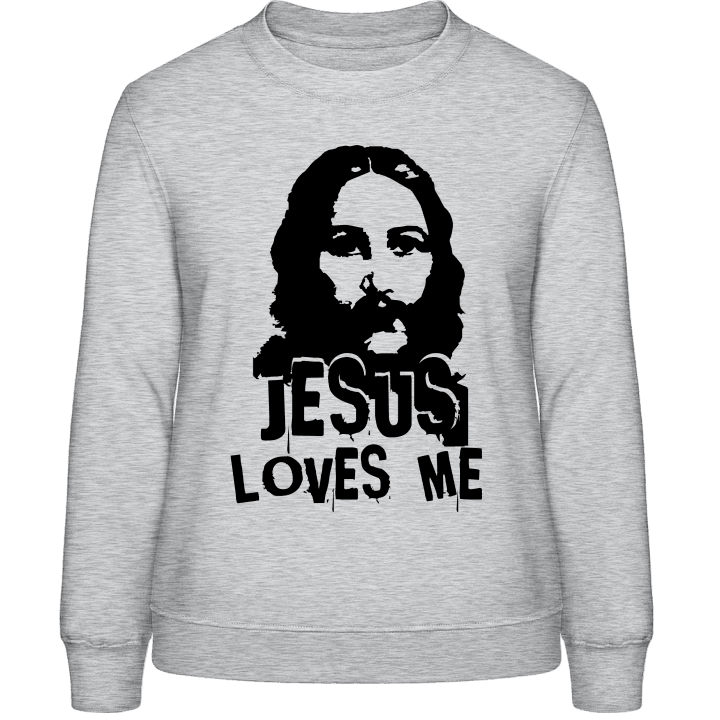 Jesus Loves Me Frauen Sweatshirt contain pic