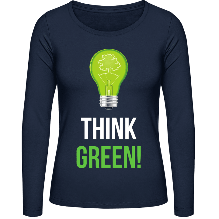 Think Green Logo Frauen Langarmshirt contain pic