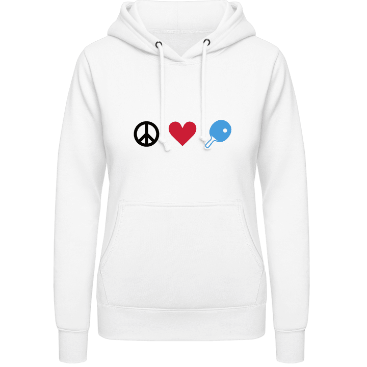 Peace Love Ping Pong Vrouwen Hoodie contain pic