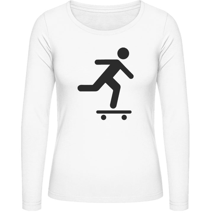 Skateboarder Icon Langermet skjorte for kvinner contain pic
