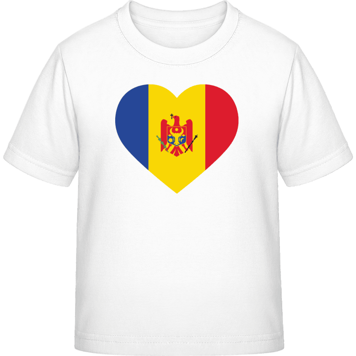 Moldova Heart Flag T-shirt för barn contain pic