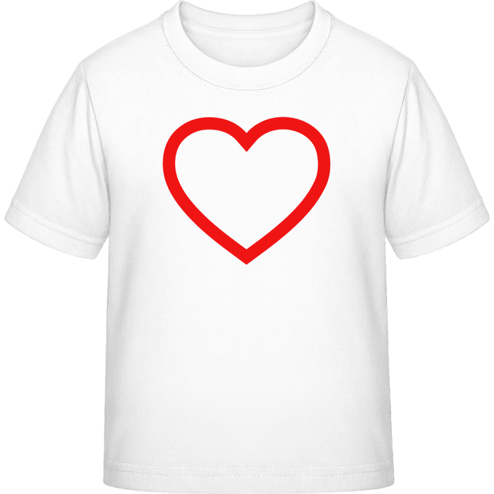 Heart Outline T-skjorte for barn contain pic