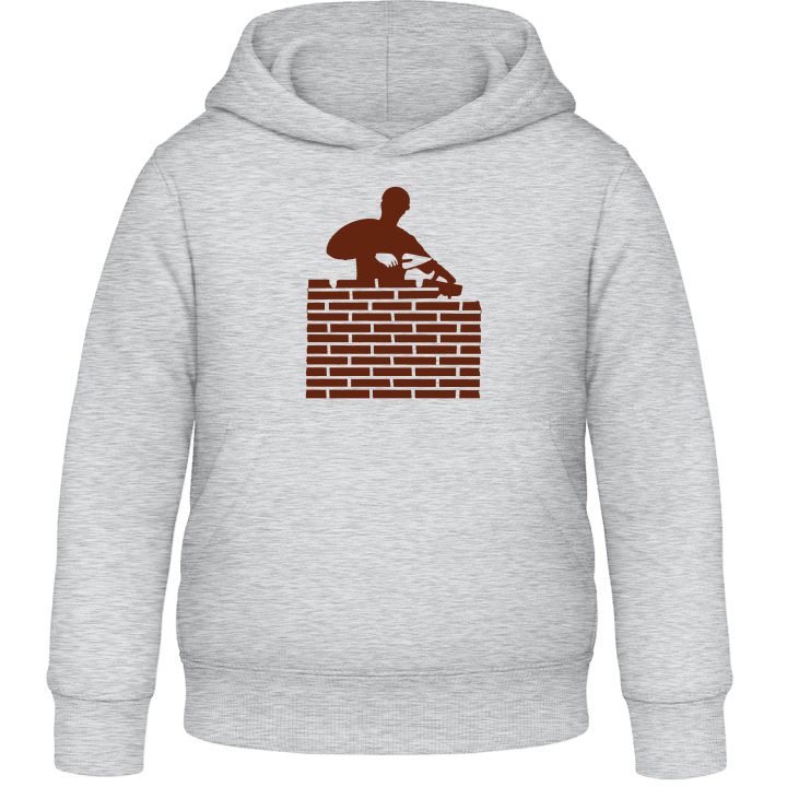 Bricklayer at Work Kids Hoodie contain pic