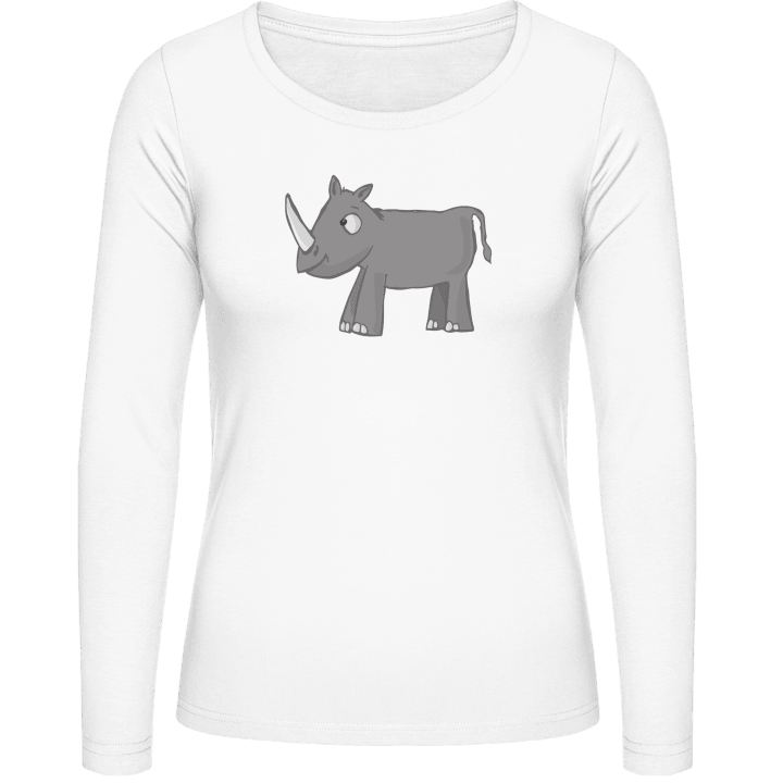 Rhino Sweet Illustration Women long Sleeve Shirt 0 image