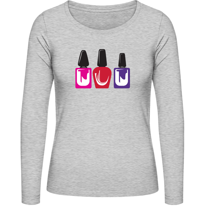 Nail Polish Set Langermet skjorte for kvinner contain pic