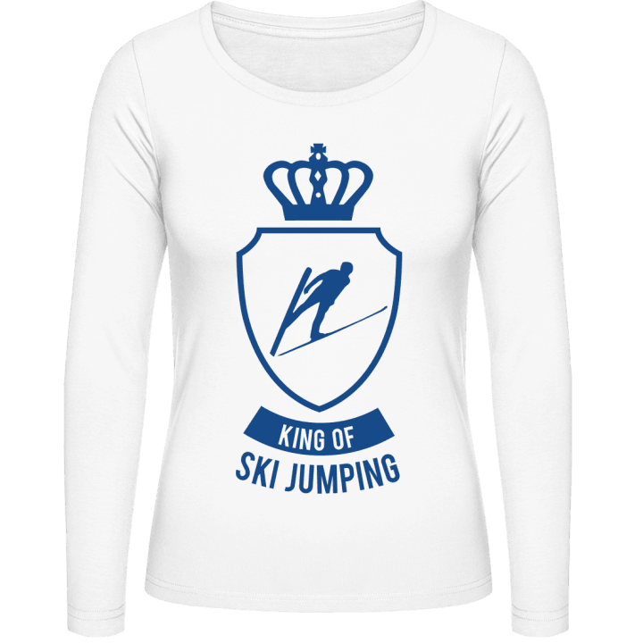 King Of Ski Jumping Langermet skjorte for kvinner contain pic
