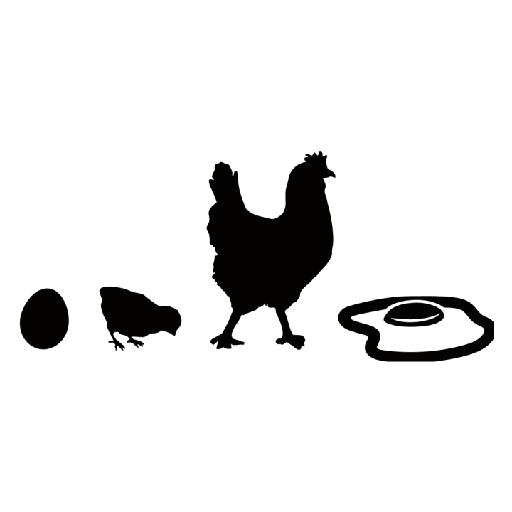 Evolution Of Chicken To Fried Egg T-shirt för kvinnor 0 image