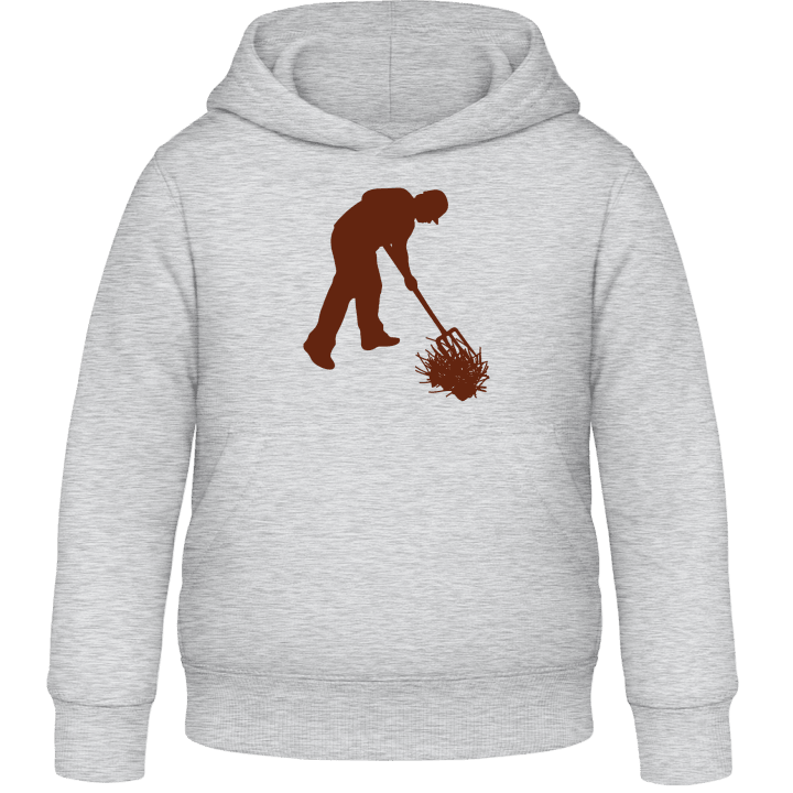 Farmer With Pitchfork Kids Hoodie contain pic