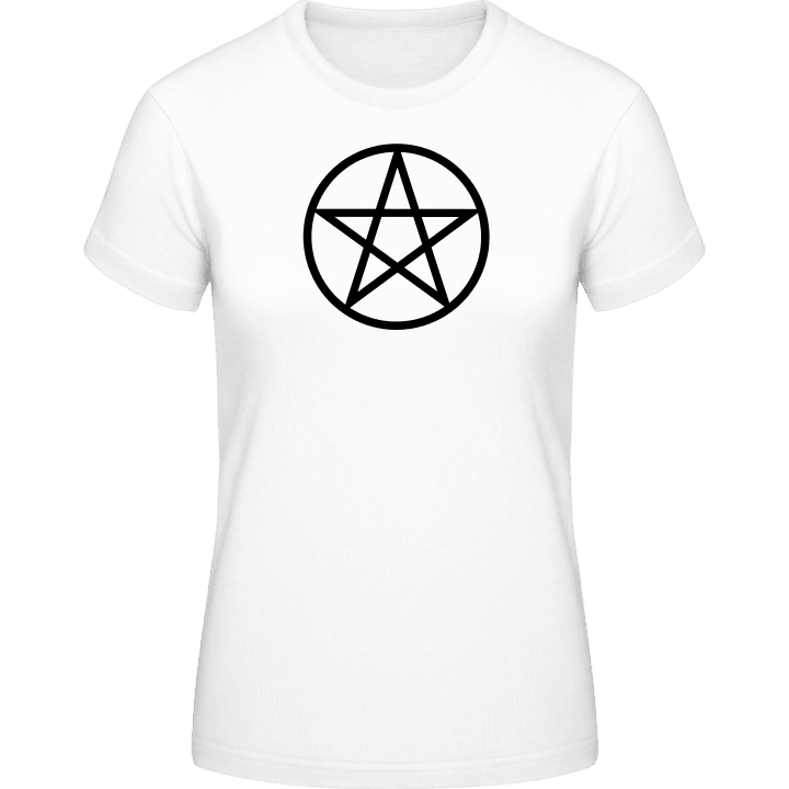 Pentagram in Circle T-shirt för kvinnor contain pic