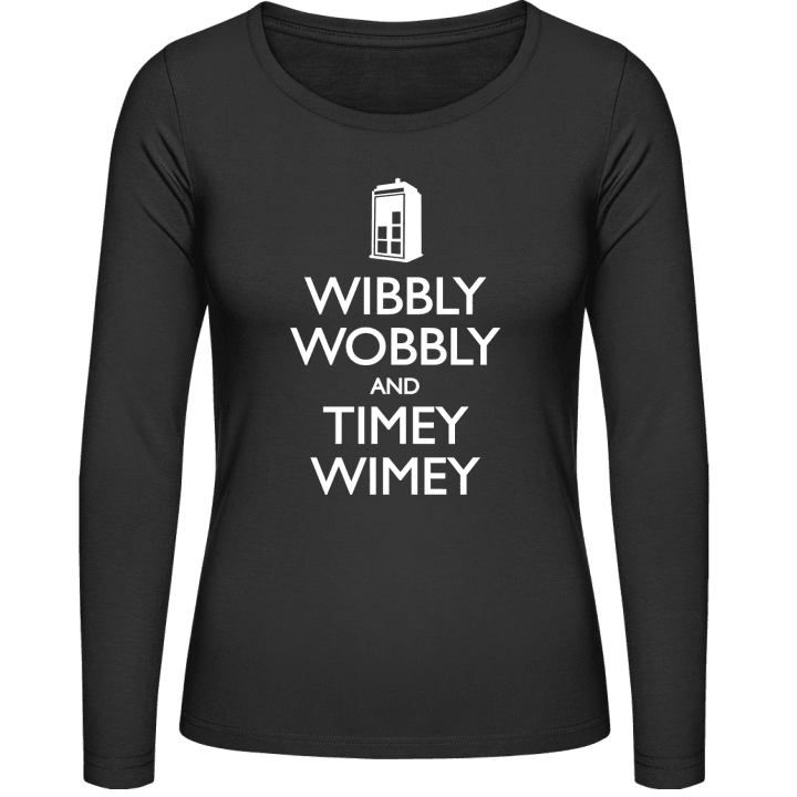 Wibbly Wobbly and Timey Wimey Vrouwen Lange Mouw Shirt 0 image